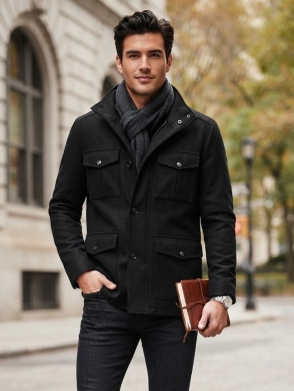 Michael Kors Mens wool Winter Coat Jacket Size Small